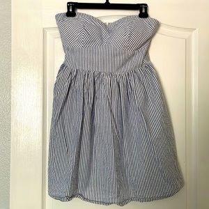 B Smart Seersucker Strapless Dress